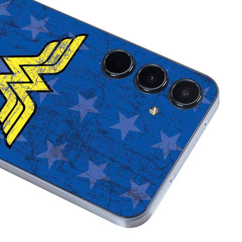 DC Comics Wonder Woman Emblem on Flag Galaxy A35 5G Skin